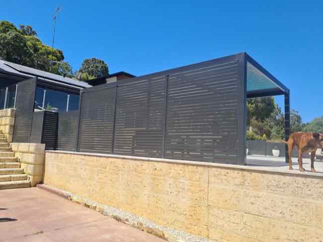 aluminium slat pool screening