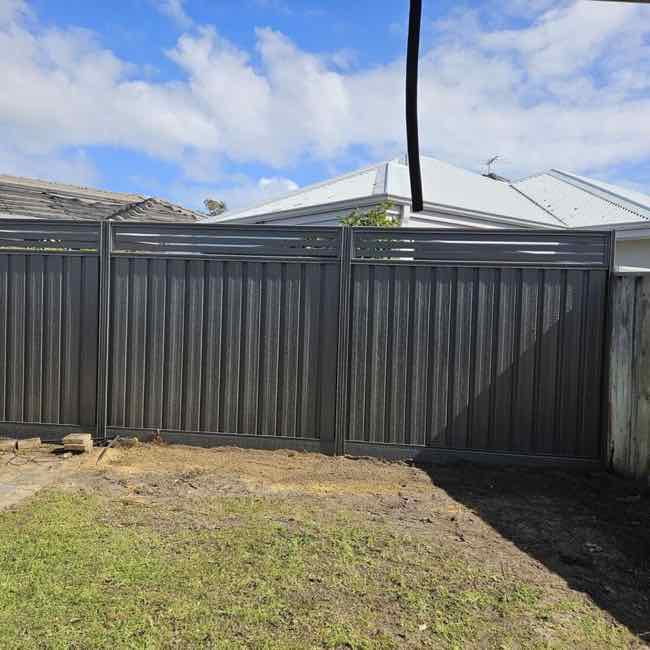Colorbond fence on a new build