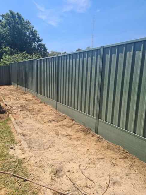 green colorbond fence