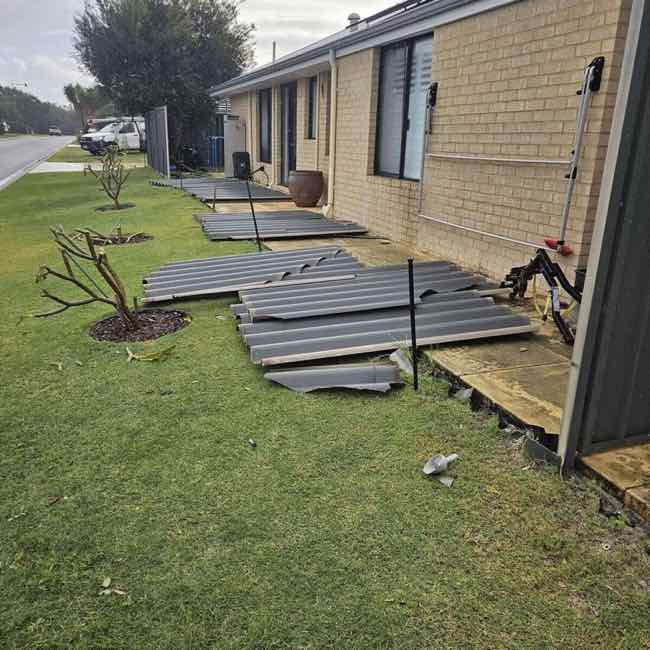Colorbond storm damage repair