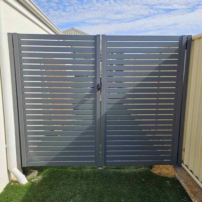 charcoal double slat gate