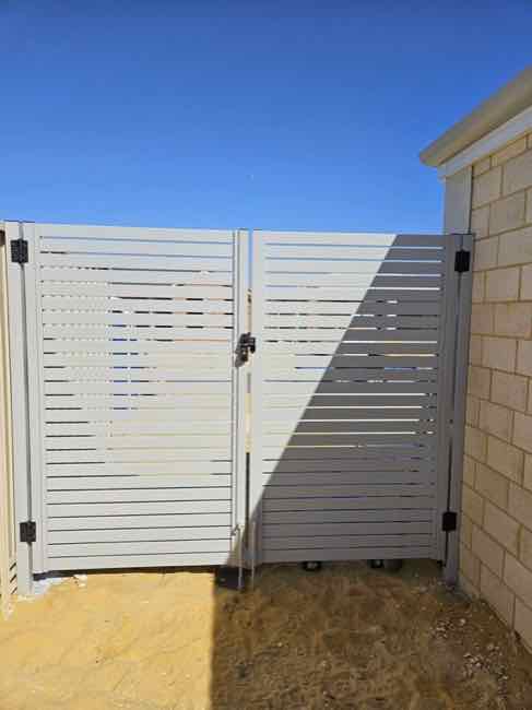 White double slat gate